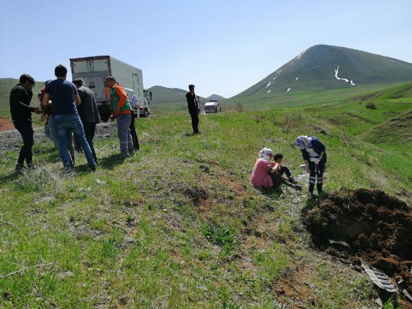 Ağrı’da hafif ticari araç, şarampole uçtu: 6 yaralı