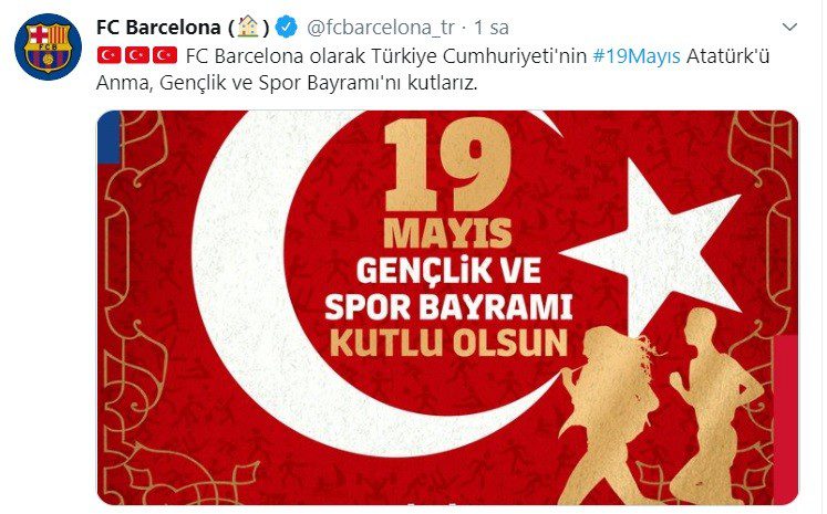 Barcelona, 19 Mayısı Kutladı