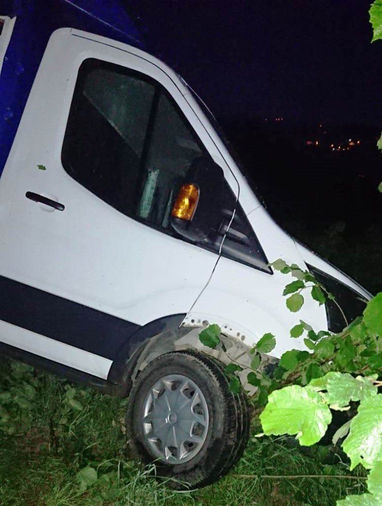 Kamyonet Fındık Bahçesi̇ne Yuvarlandı: 1 Yaralı