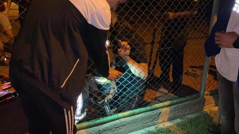 Spor Yaparken Bacağını Mazgala Sıkıştırdı, Yardıma İtfai̇ye Koştu