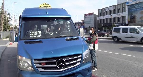 Toplu taşıma araçlarına sosyal mesafe denetimi