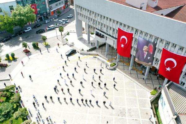Zonguldak’ta sosyal mesafeli 19 Mayıs kutlaması