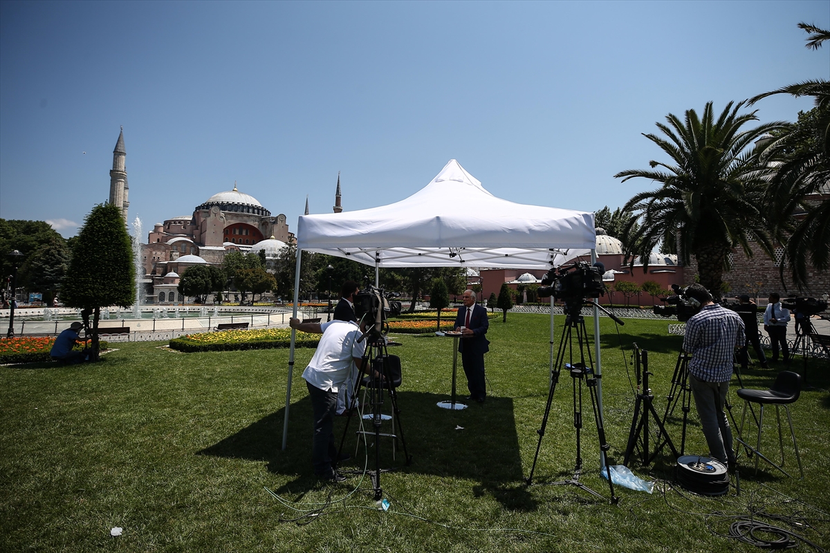 Ayasofya’ya yerli ve yabancı medya ilgisi