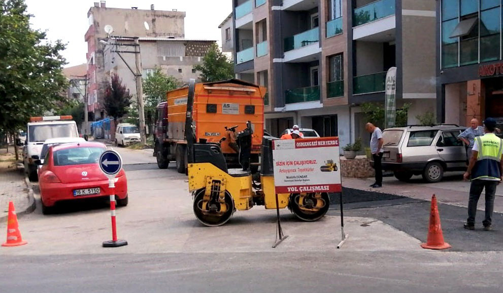 Osmangazi’nin yollarında bakım onarım çalışması