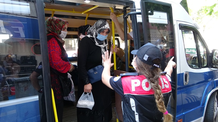 Bursa’da, dolmuşlara ‘koronavirüs’ denetimi