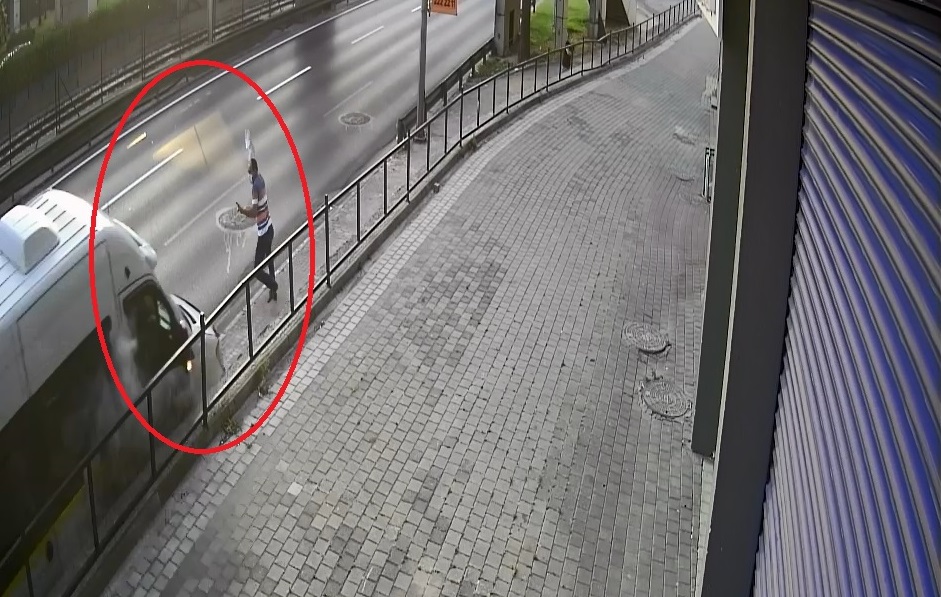 Bursa’da ölümden kıl payı kurtuluş kamerada
