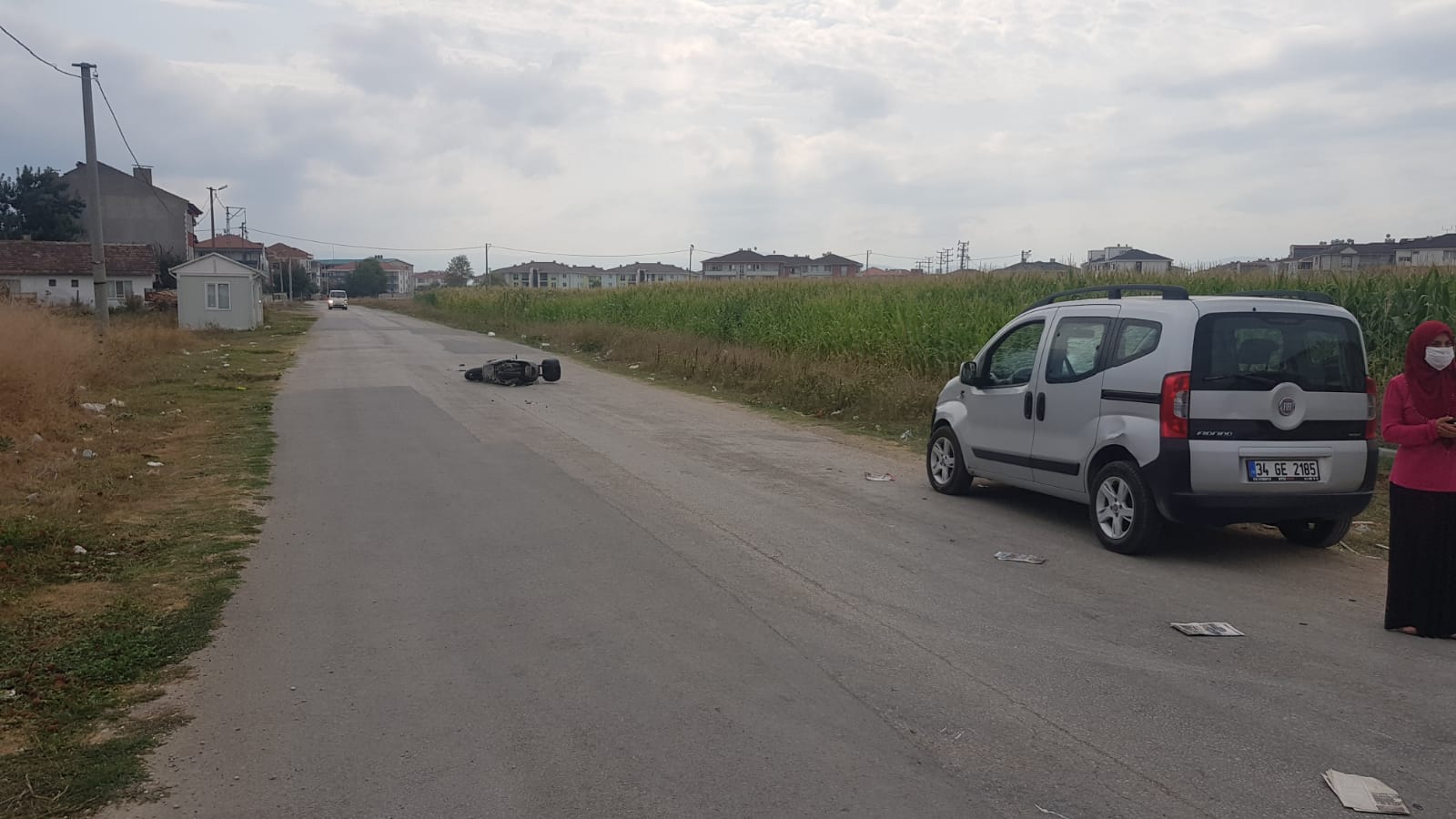 Bursa İnegöl’de kaza! Motosikletli yola savruldu