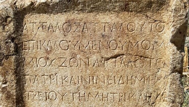Isparta’da 1800 yıllık kitabe ele geçirildi