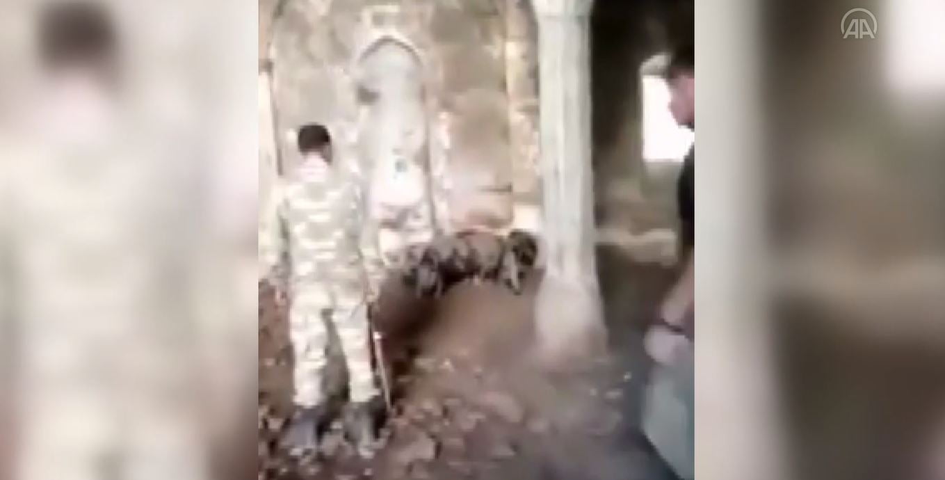 İşgalden kurtarılan Zengilan’da Ermenilerin camide domuz besledikleri ortaya çıktı