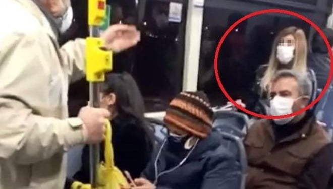 Testinin pozitif çıktığı duyulunca otobüs karıştı