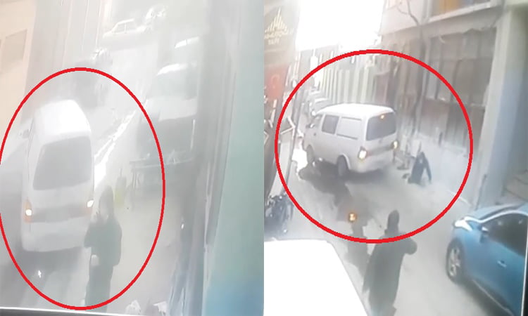 Telefonla konuşurken bir anda neye uğradığını şaşırdı