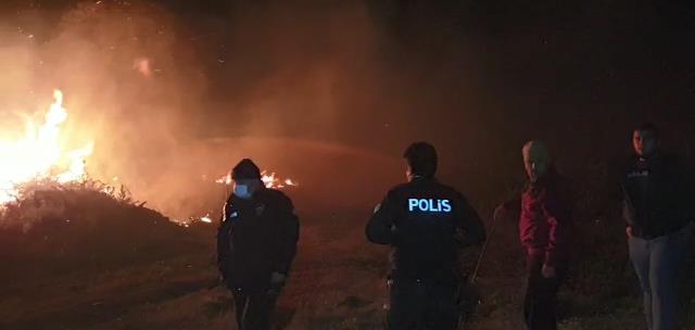 Bursa İznik’te sazlık alanda yangın