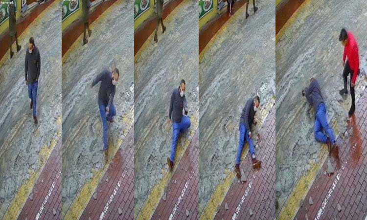Bursa’da bir anda düştü! Acılar içinde yerde kaldı