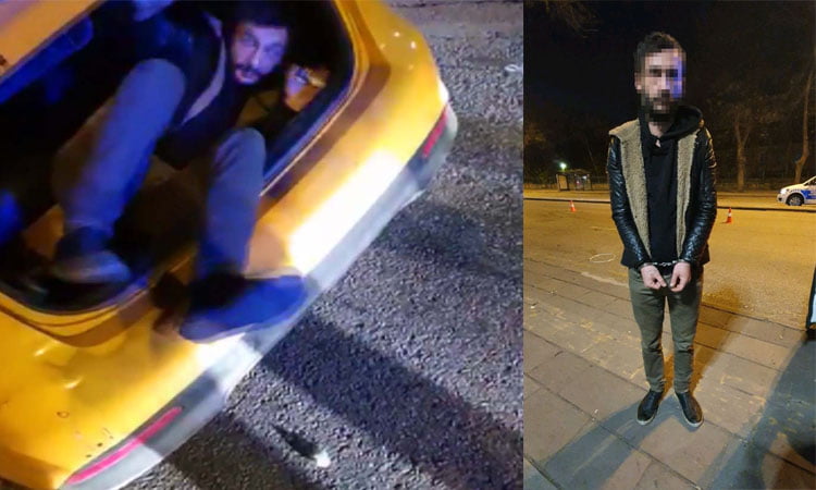 Kısıtlamada taksi bagajında yolculuk yaparken yakalandı