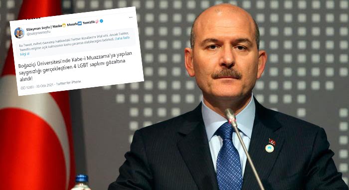 Twitter, Bakan Soylu’nun paylaşımına uyarı koydu