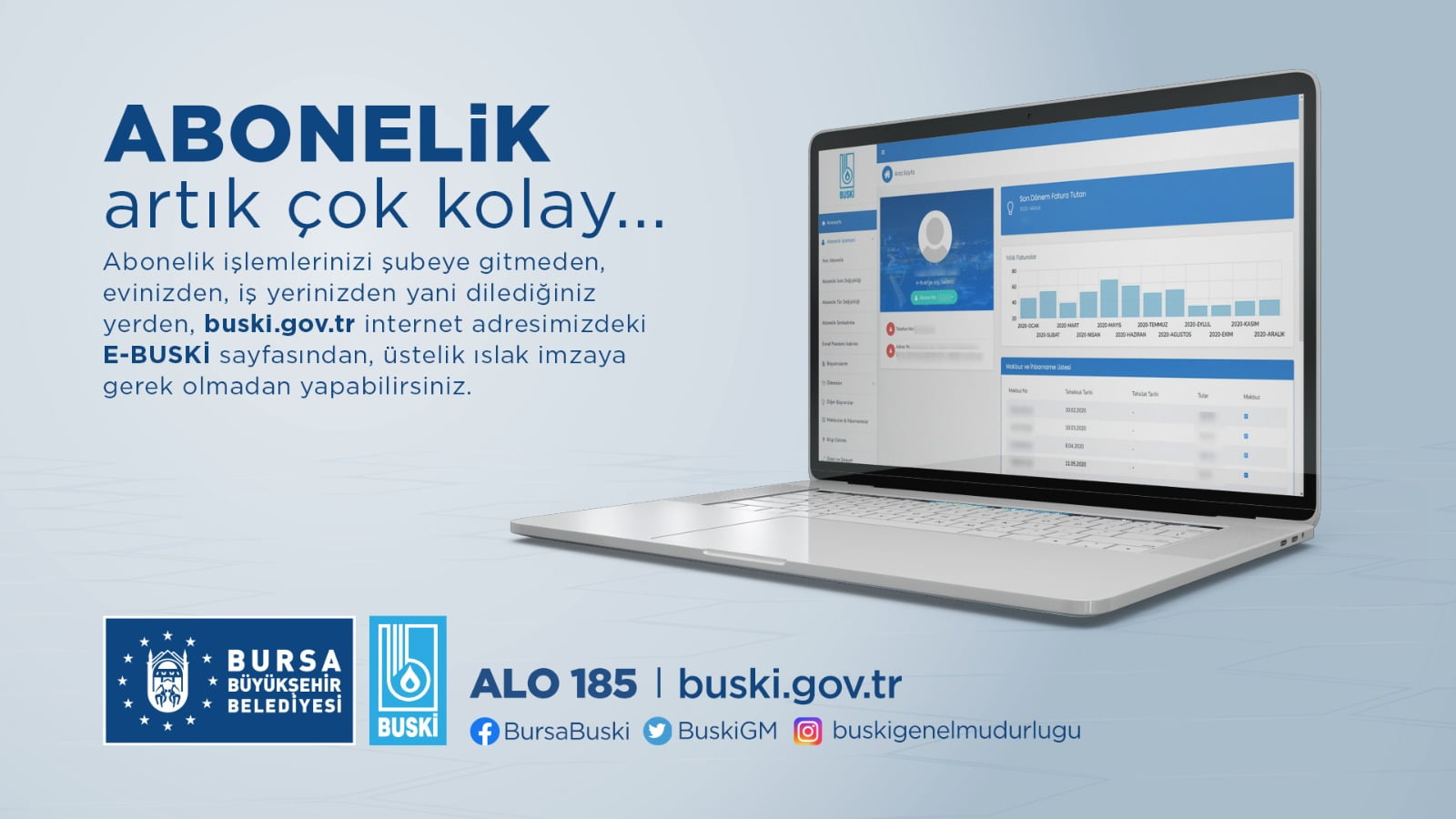 BUSKİ’de online abonelik dönemi başladı
