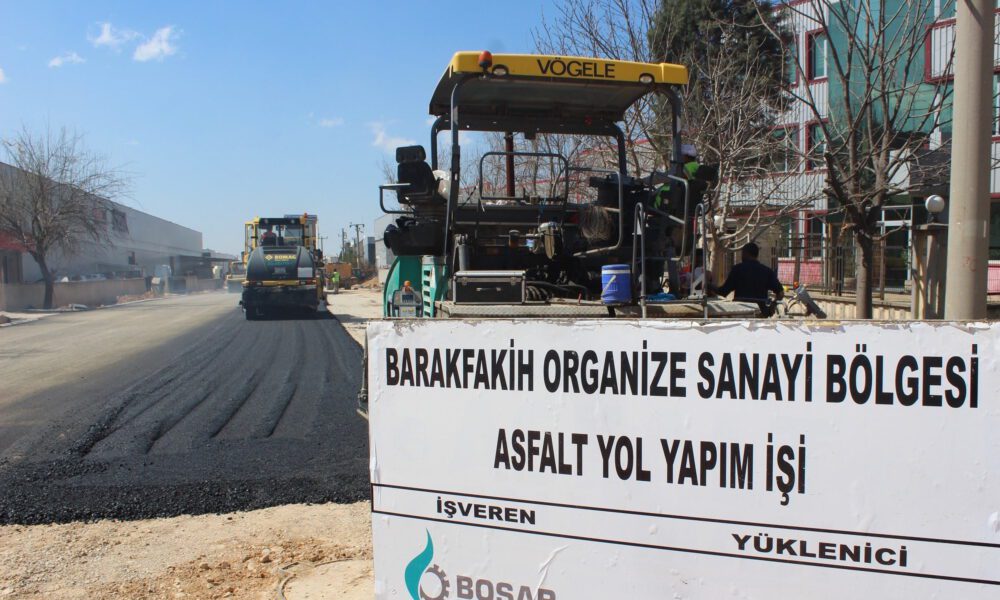BOSAB’da asfalt dökme çalışmalarına başlandı