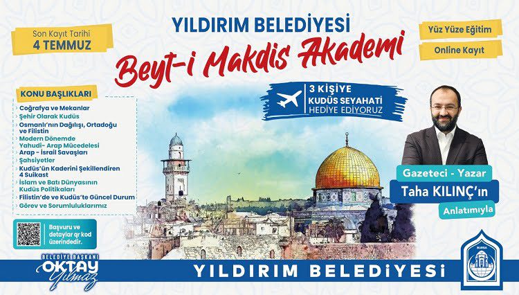 Yıldırım’da “Beyt-i Makdis Akademisi” başlıyor