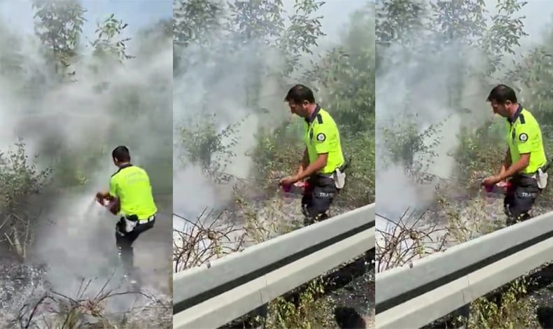 Bursa’da polislerin dikkati orman yangınını önledi
