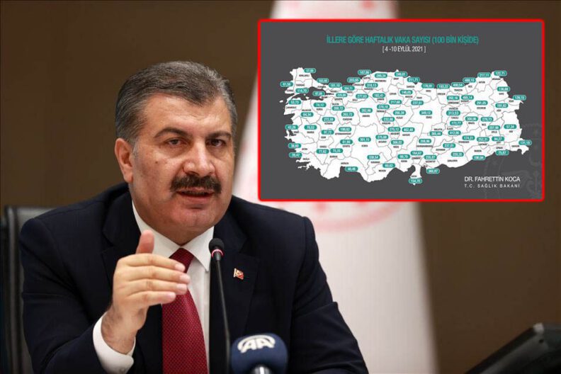 İl il haftalık vaka sayılarında son durum