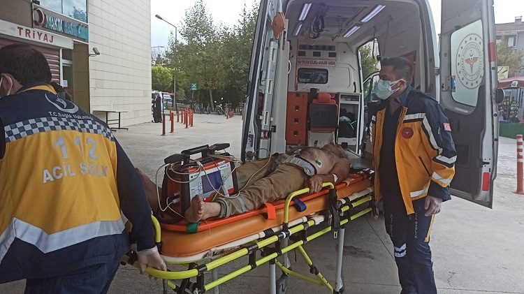 Akıma kapılan işçi ağır yaralandı