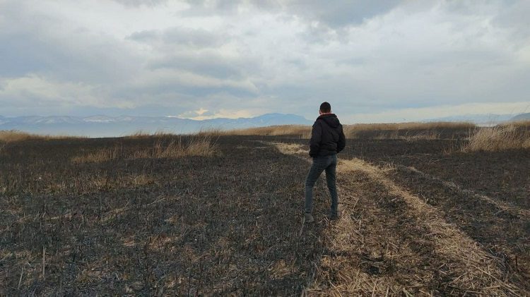 Yangının izleri gün ağarınca ortaya çıktı