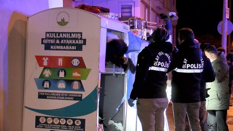 Bursa’da feci ölüm! Giysi kumbarasına sıktı
