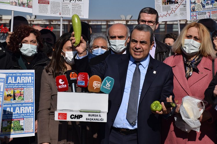CHP Bursa İl Başkanı’ndan zamlara ‘sebzeli’ tepki