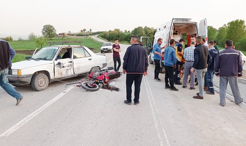 Bursa’da motosikletli genç ölümden döndü