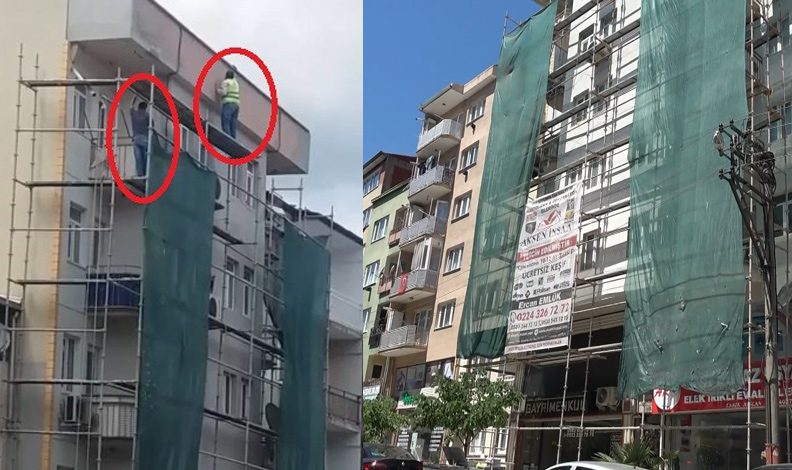 Bursa’da iskeleden düşen işçi yaralandı