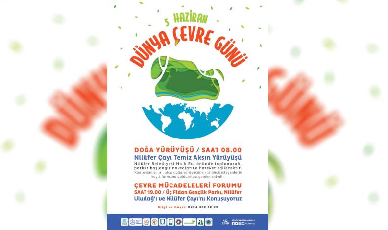 Dünya Çevre Günü’nde Nilüfer çayı yürüyüşü