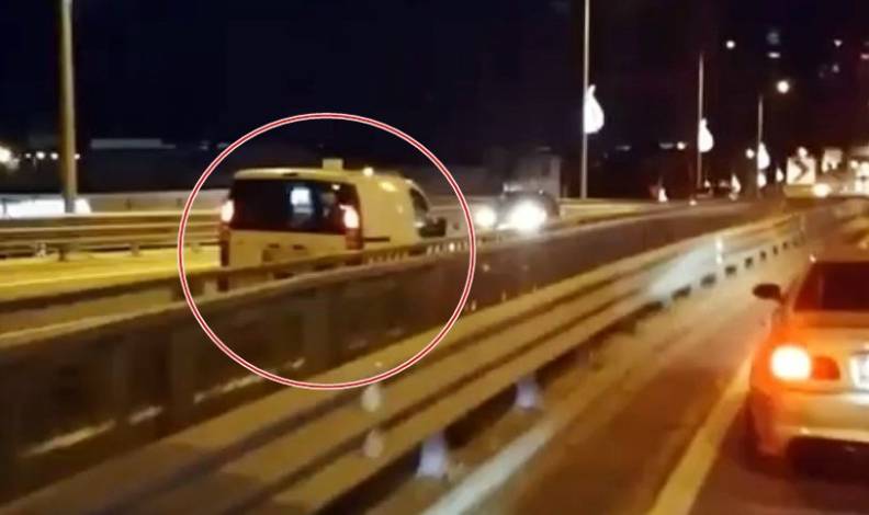 Ters yönde ilerleyerek tehlike saçtı