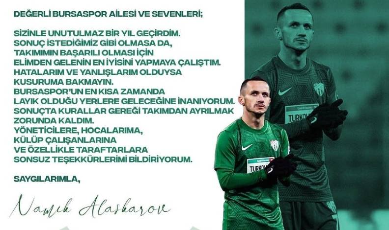 Namiq Alasgarov: “Ayrılmak zorunda kaldım”