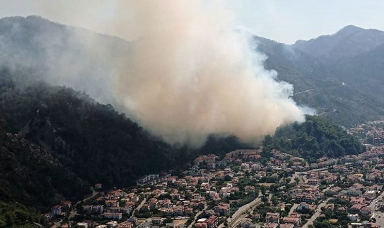 Marmaris’te orman yangını