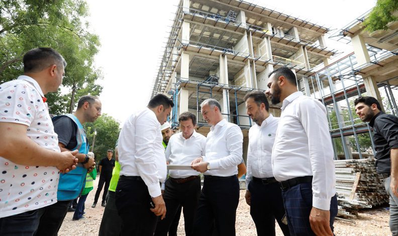 İnegöl’de yeni hizmet binasında çalışmalar sürüyor