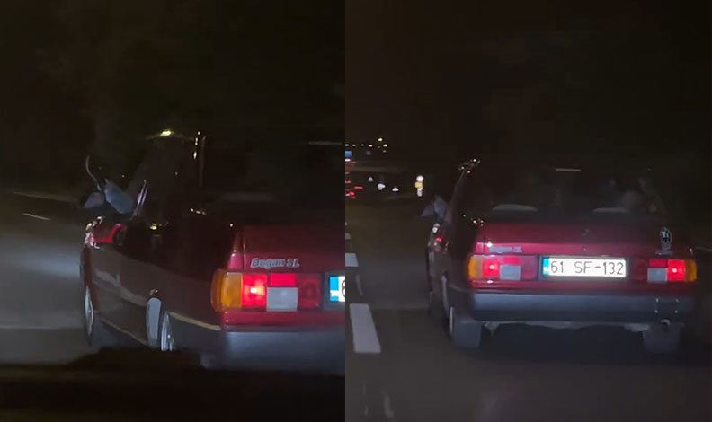 Bursa’da tek ayağıyla araba sürdü!