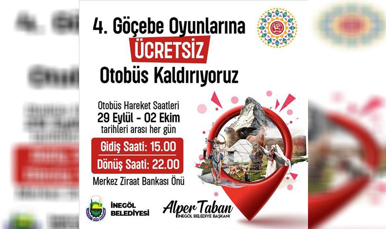 İnegöl’den İznik’e 4 gün ücretsiz otobüs 