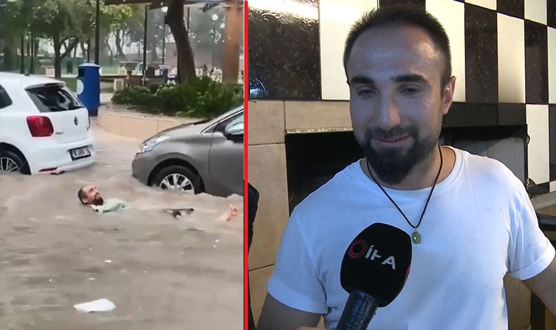 Bursa’da selde yüzen adam konuştu