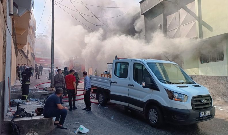 Gaziantep’te iplik atölyesinde yangın