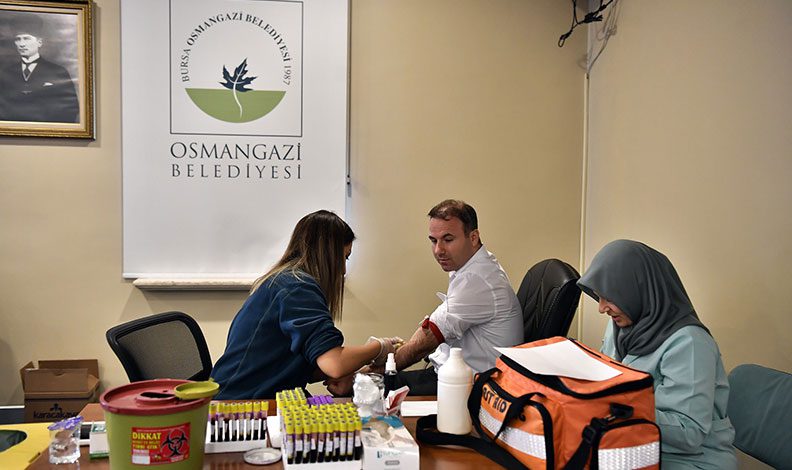 Osmangazi Belediye personeli sağlık taramasından geçti