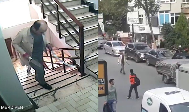 Satırla insanlara saldıran avukat gözaltına alındı