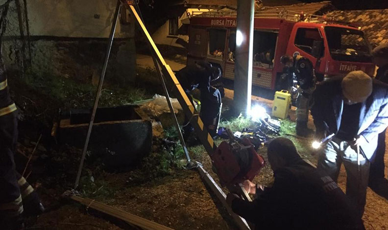 Bursa’da 11 metre derinde koyun kurtarma operasyonu