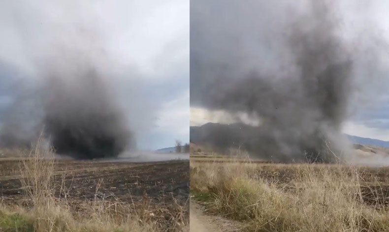 Tokat’ta hortum kameralara yansıdı