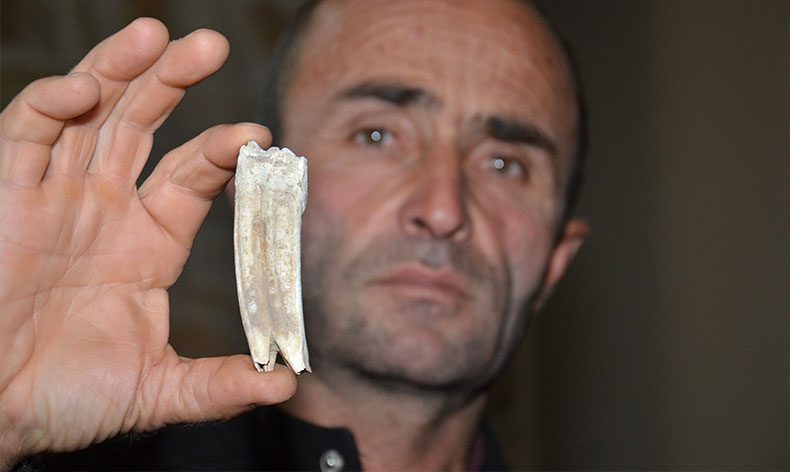 Kuzu otlatırken 16 milyon yıllık fosil buldu