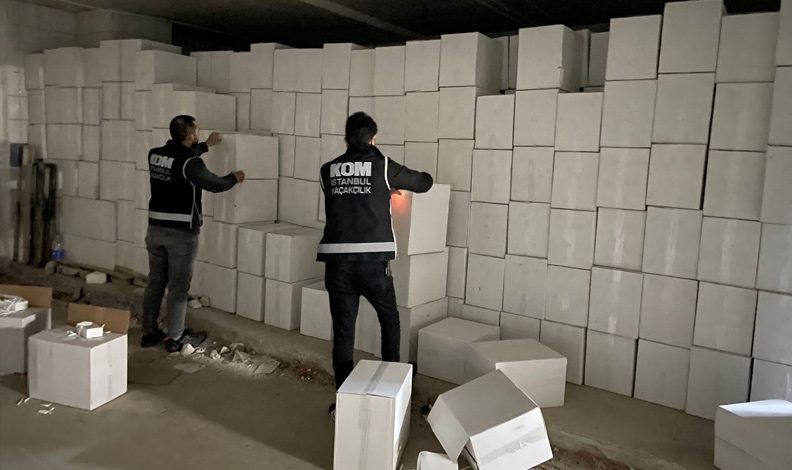 İstanbul’da büyük tütün kaçakçılığı operasyonu