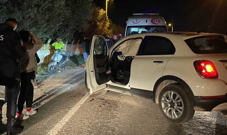 Bursa’da otomobil ile motosiklet çarpıştı