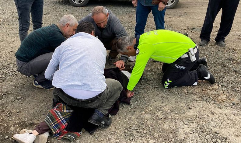 Polisin ilk yardımıyla hayata tutundu