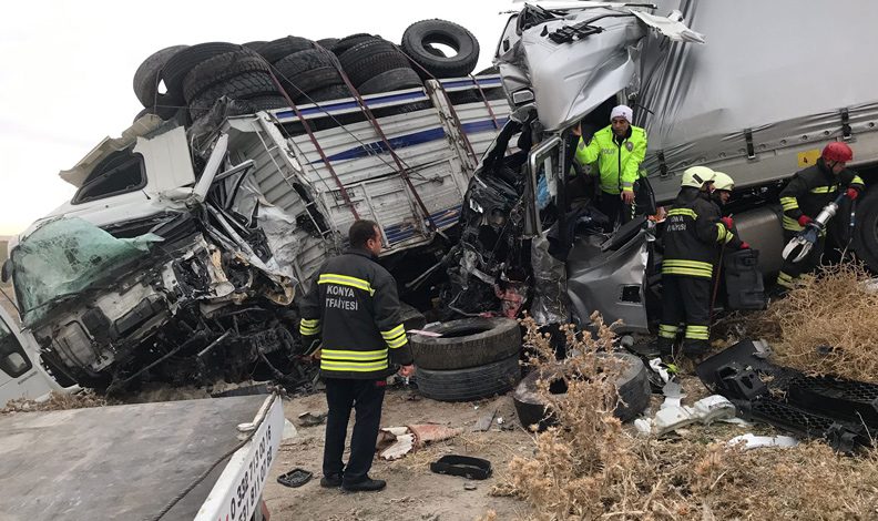 Konya’da TIR kazası: 2 ölü, 1 yaralı