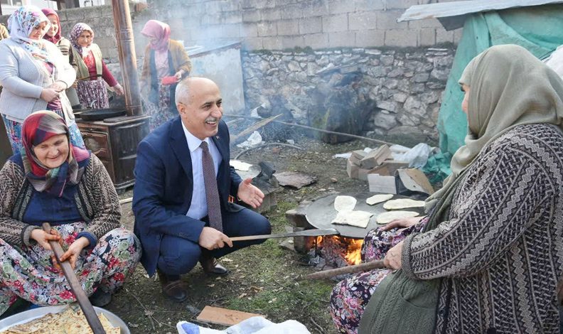 Davut Aydın’a köylülerden muhteşem karşılama