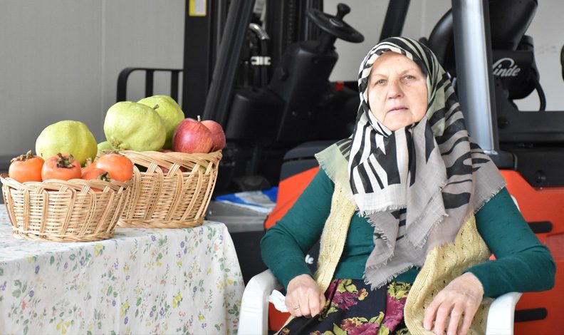 Yetiştirdiği armutları kendi buzhanesinde muhafaza ediyor